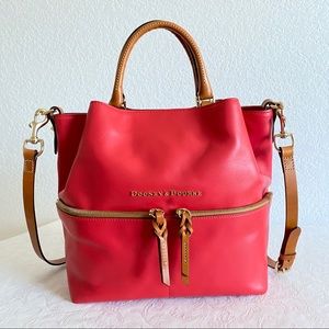 Dooney & Bourke large City Dawson Satchel, Red